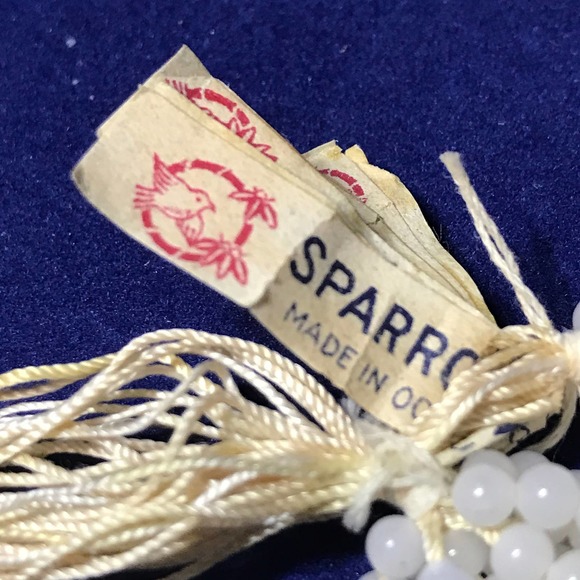 Occupied Japan Glass Beads 2mm to 8 mm (2)strands 210+ beads Sparrow Brand - Picture 2 of 6